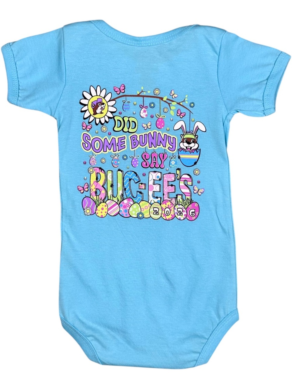 Buc-ee's Easter 2026 Light Blue Infant Onesie - Picture 2 of 2